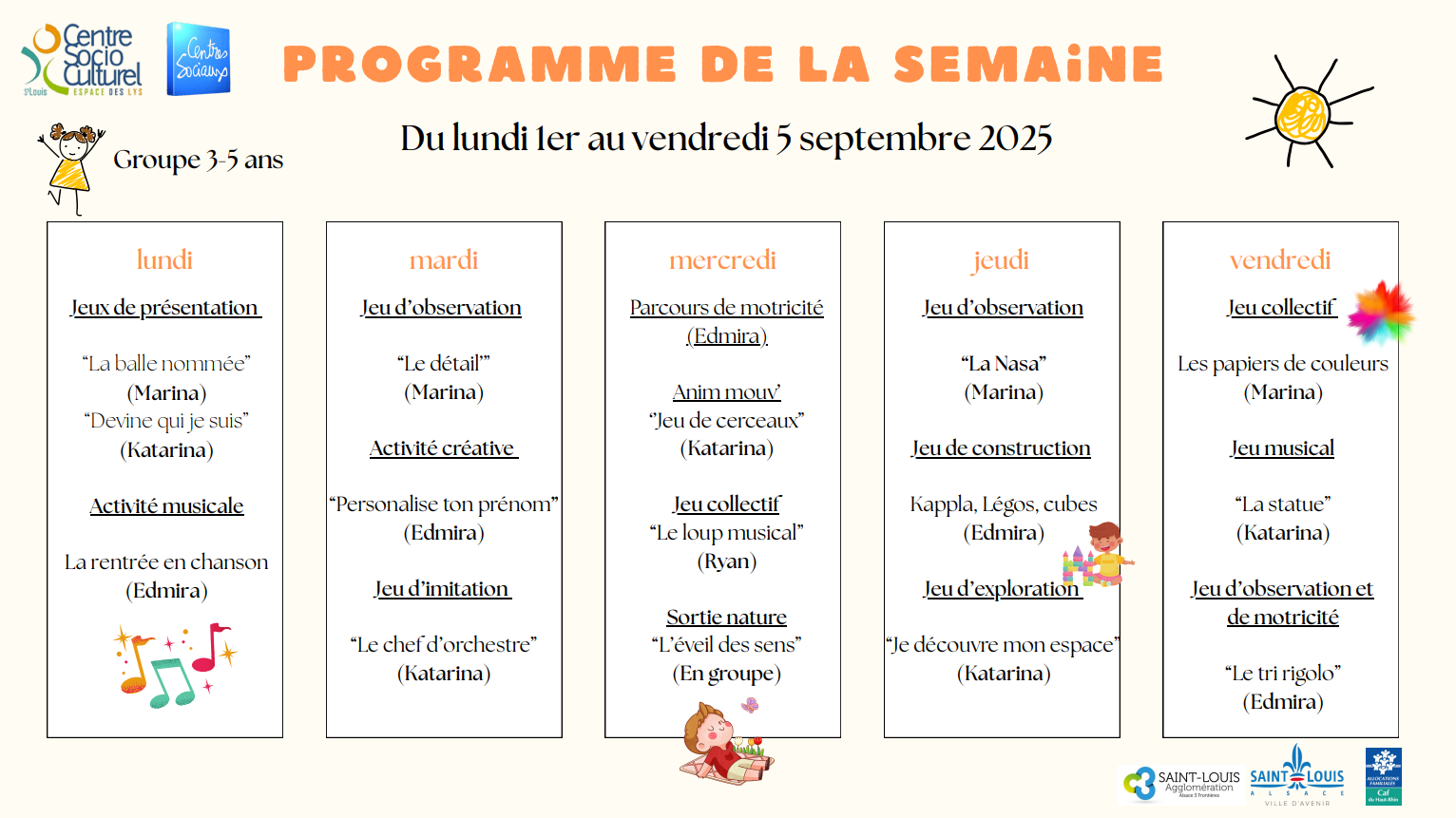 PROGRAMME PERISCOLAIRE ET MECREDIS LOISIRS